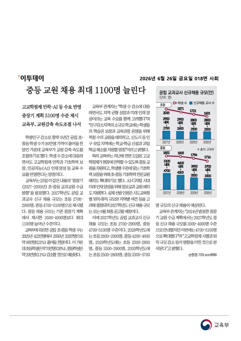 [2026. 6. 26] 주요언론사 교육기사 스크랩_42
