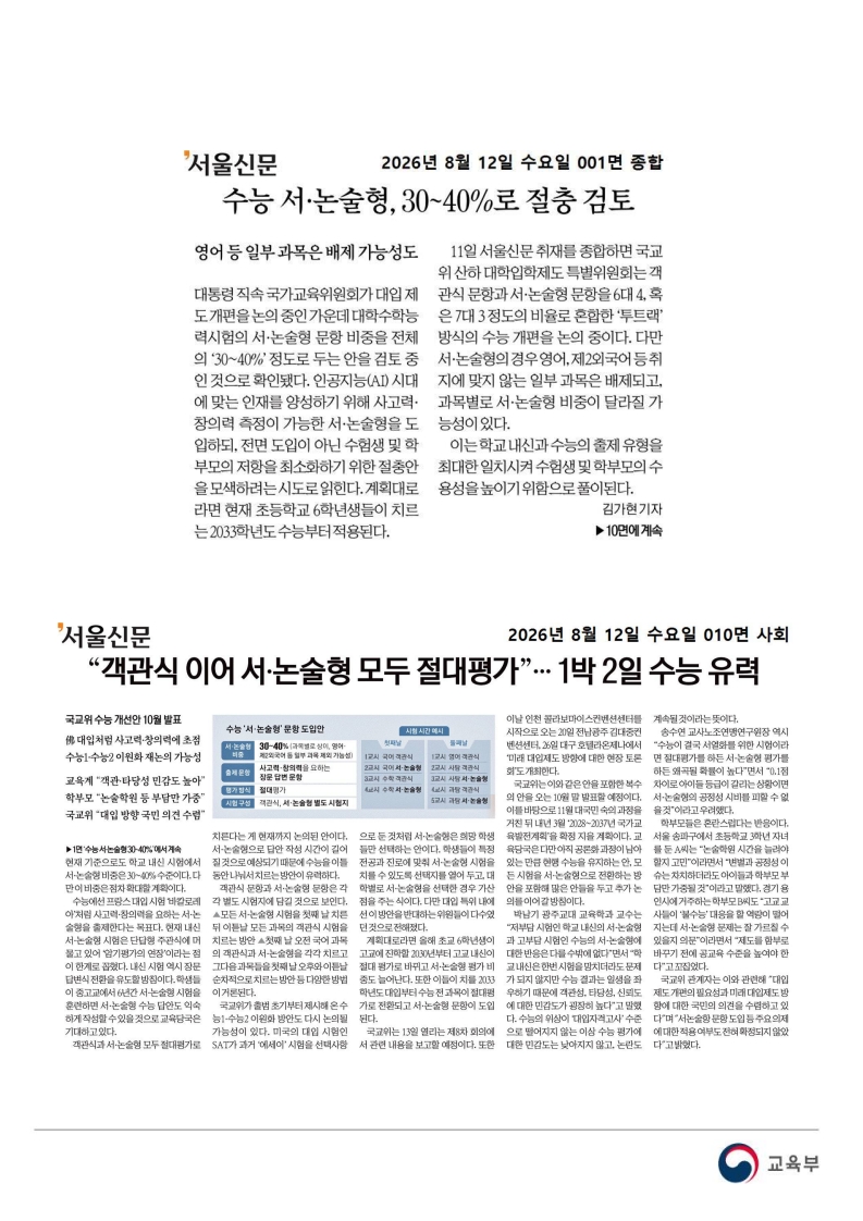 [2026. 8. 12] 주요언론사 교육기사 스크랩_50