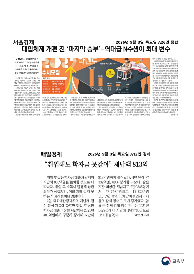 [2026. 9. 3] 주요언론사 교육기사 스크랩_56